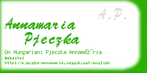 annamaria pjeczka business card